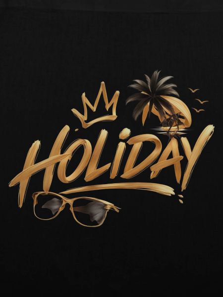 Golden Holiday Script mit Palm Sunset