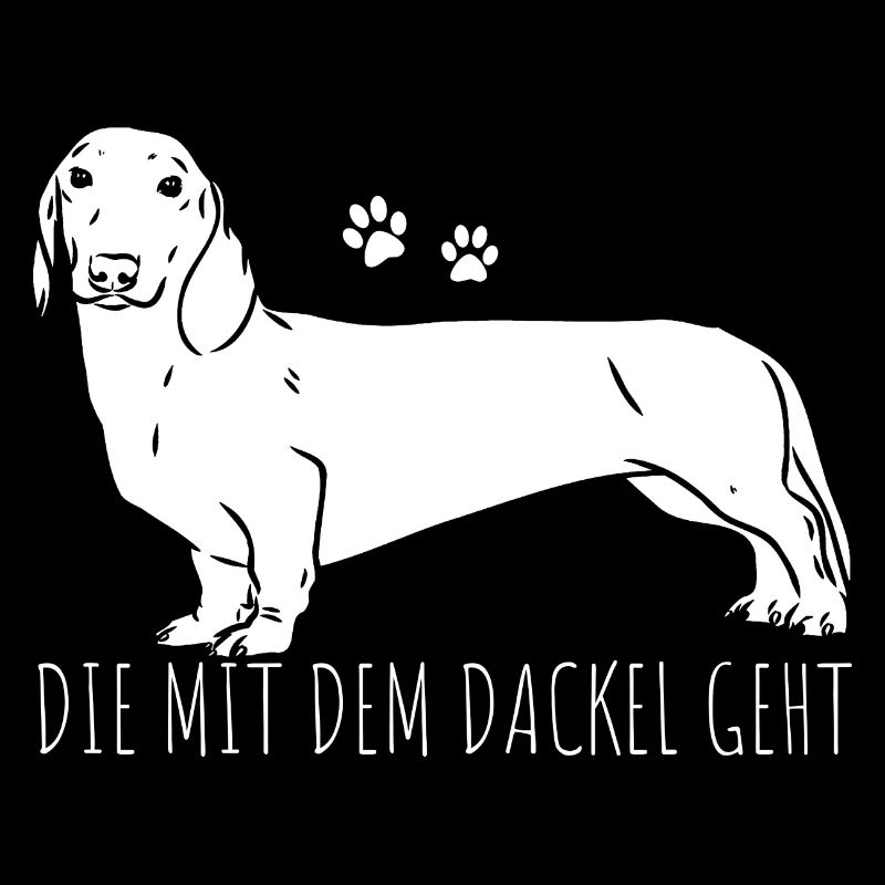 Die mit dem Dackel geht - Dackel Mama Muttertag Da