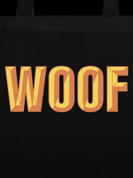 Woof Beveled Text Design
