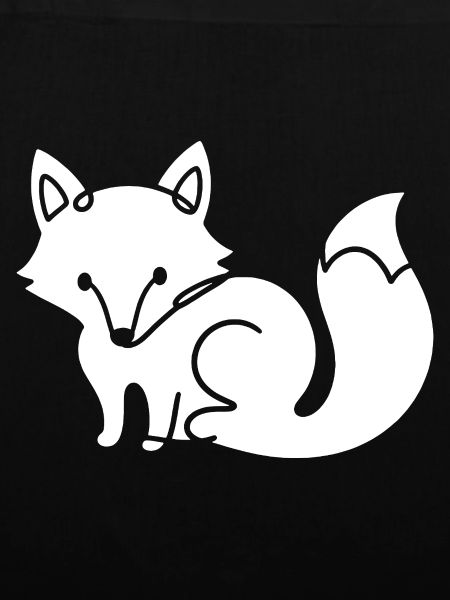 Fuchs Silhouette – Waldtier Minimal Motiv