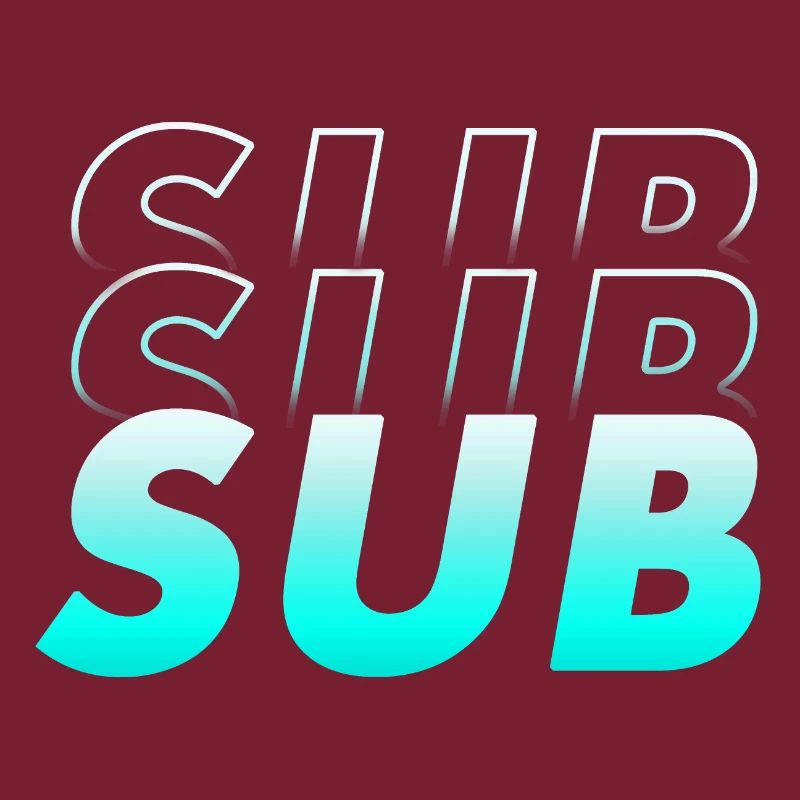 SUB - submissive - people blue gradient effect