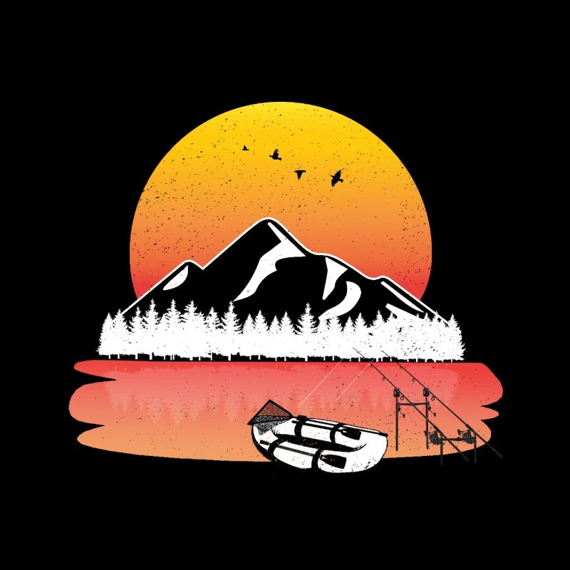 Pêche au coucher de soleil