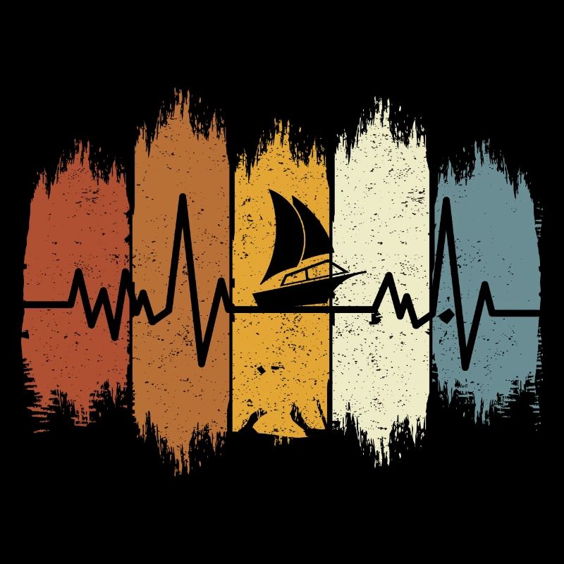 Retro Motorboot Heartbeat Motorboot