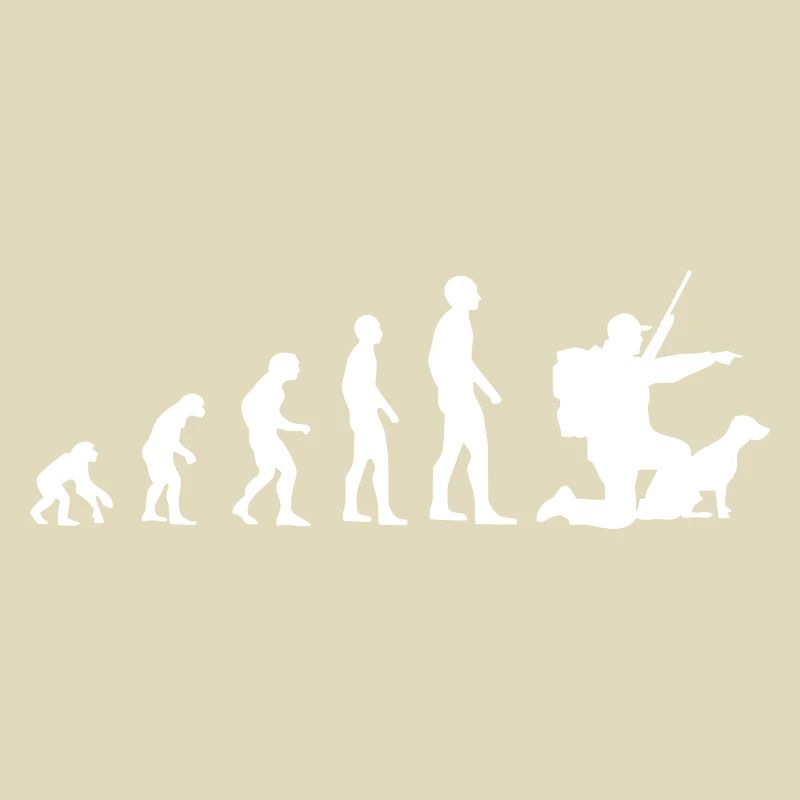 Evolution Jagdmann Humor Jäger Lustig