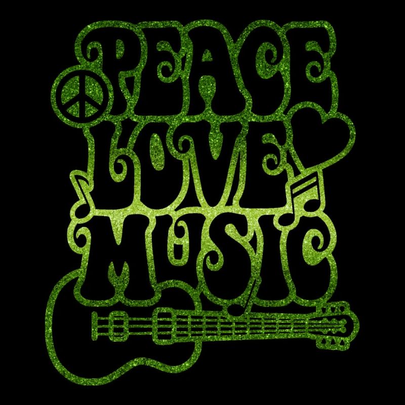 Frieden Liebe Musik & Glitzer