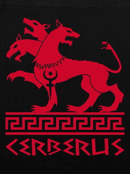 Red cerberus dog
