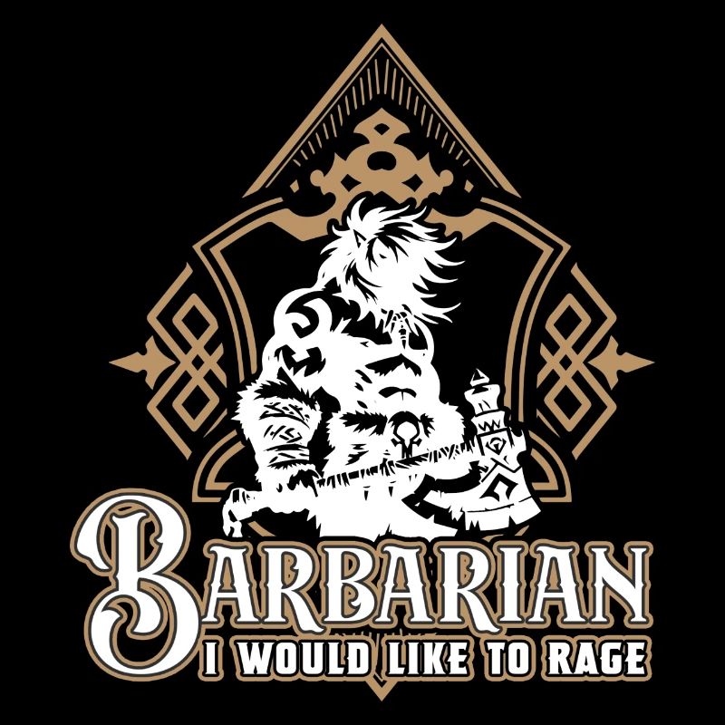 Barbarian class emblem RPG game