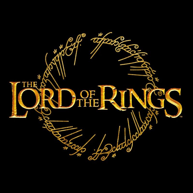 Der Herr Der Ringe Großes Logo Mit Ring-Inschrift