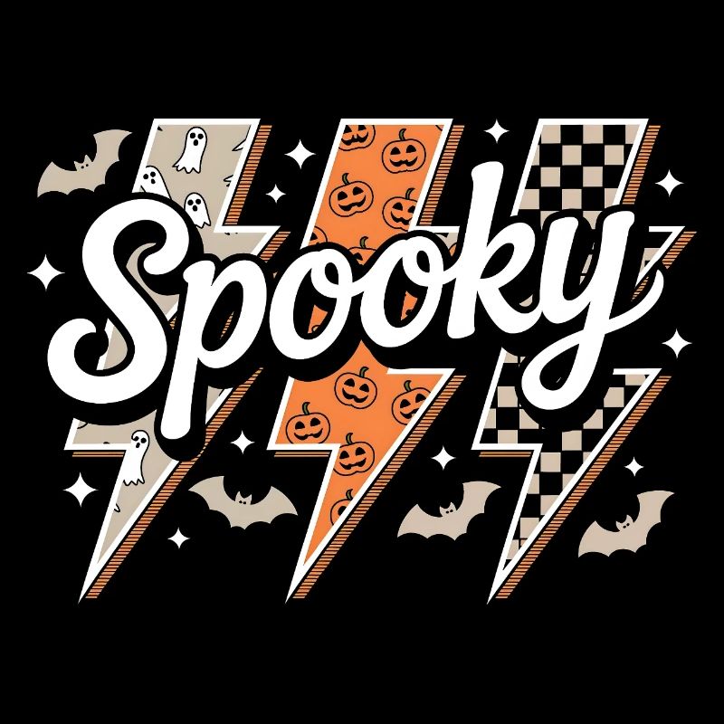 Gruseliger Retro Blitz Halloween