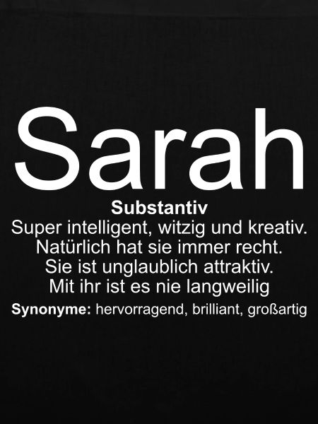 Namensdefinition Sarah