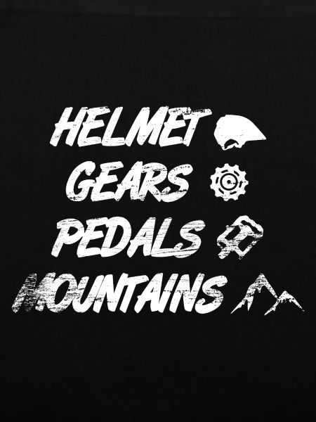 Helmet Gears Pedals Mountains