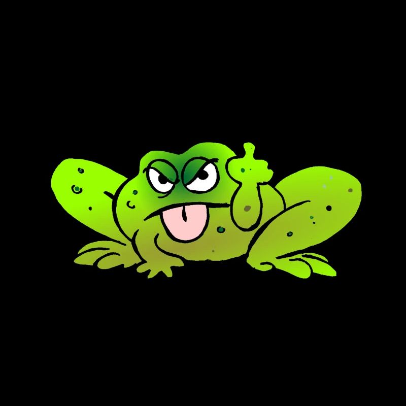 Crapaud tire la langue