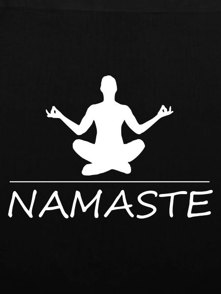 Weißes Namaste Yoga