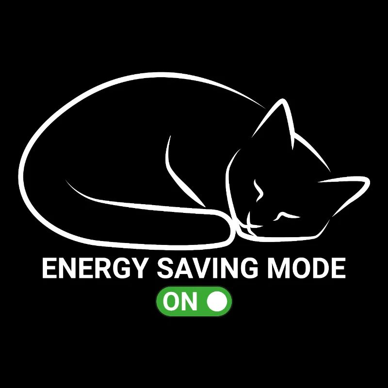 Cat in power saving mode