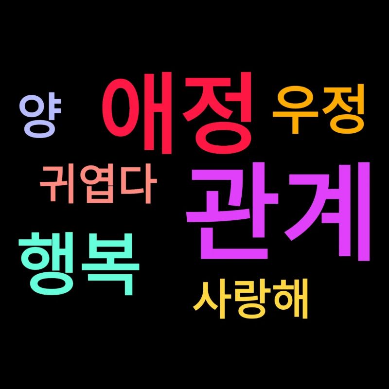 Sentiments, mots, corée, coréen