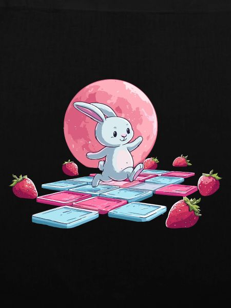 Hoppelpfad am rosa Mond