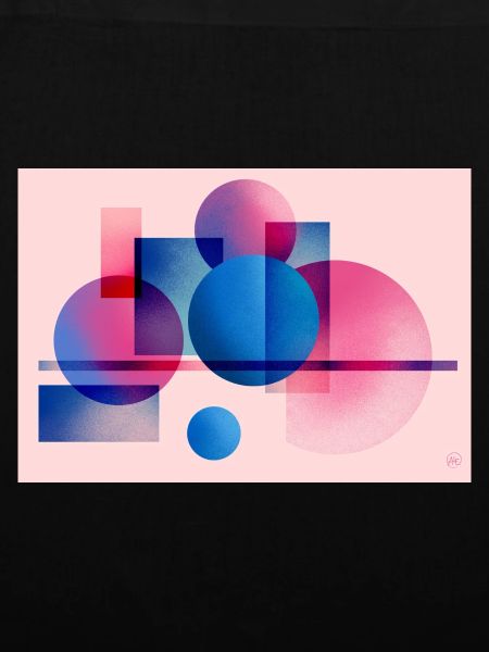Abstrakte Blau-Pink-Geometrie