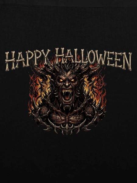Grusliger Dämon Happy Halloween 