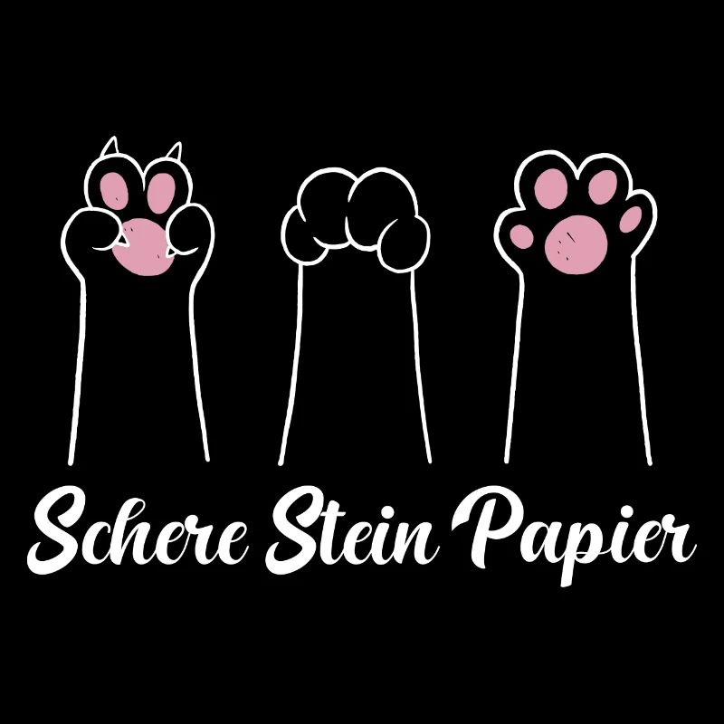 Schere Stein Papier Katzen Pfote Geschenkidee