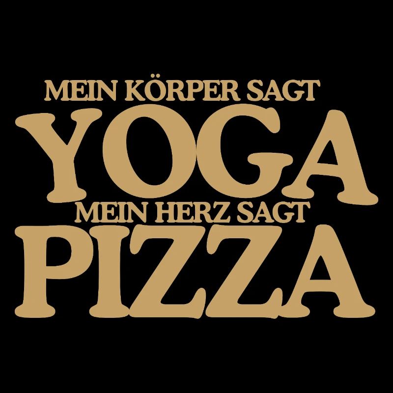 Yoga oder Pizza Lustiger Retro Spruch Design