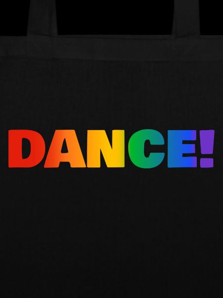 DANCE rainbow text