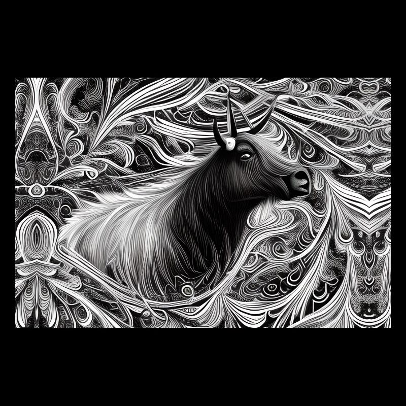 Abstrakter Camargue-Bulle