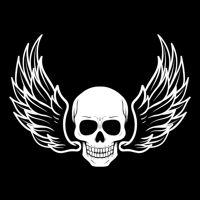 Crâne avec des ailes