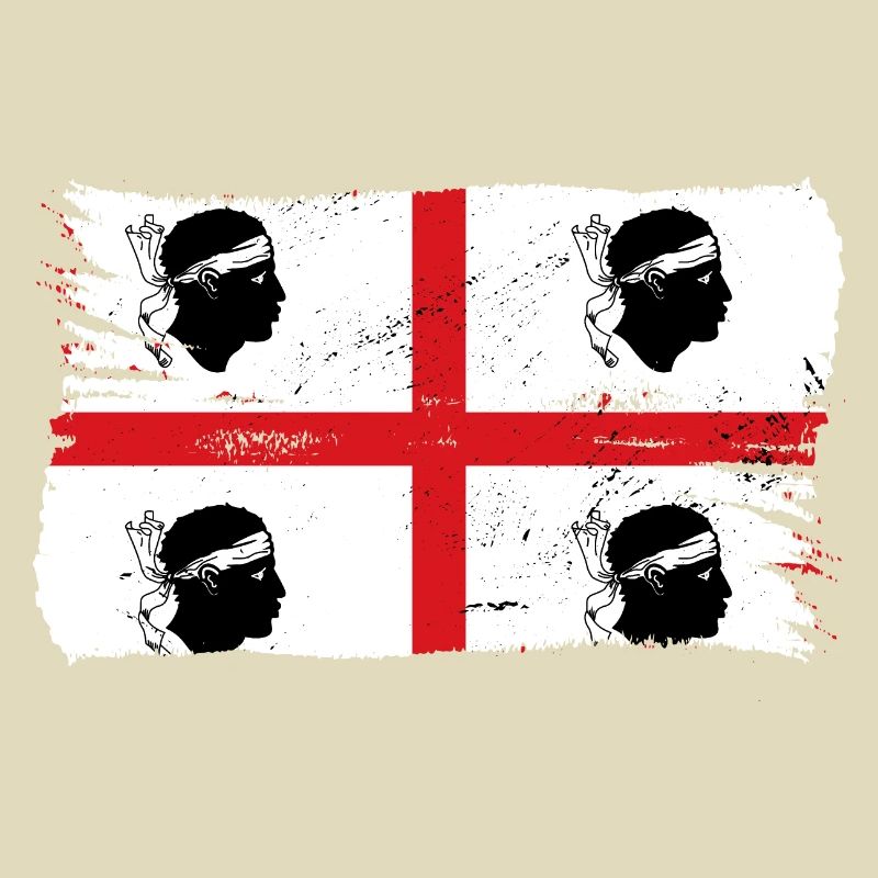 Drapeau de la Sardaigne Drapeau sarde Drapeau de la Sardaigne