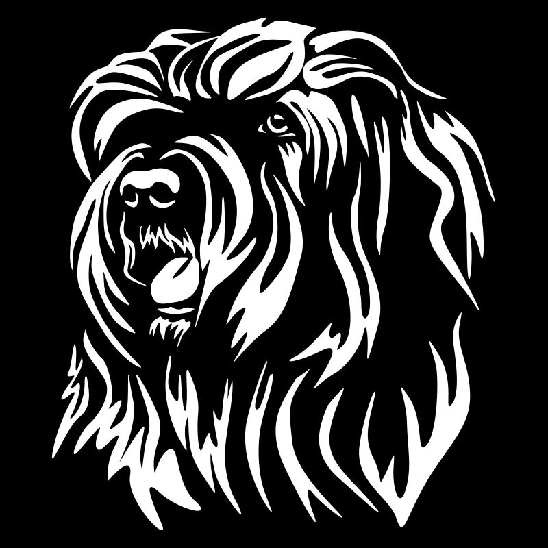 Bearded Collie Head "Black Edition"