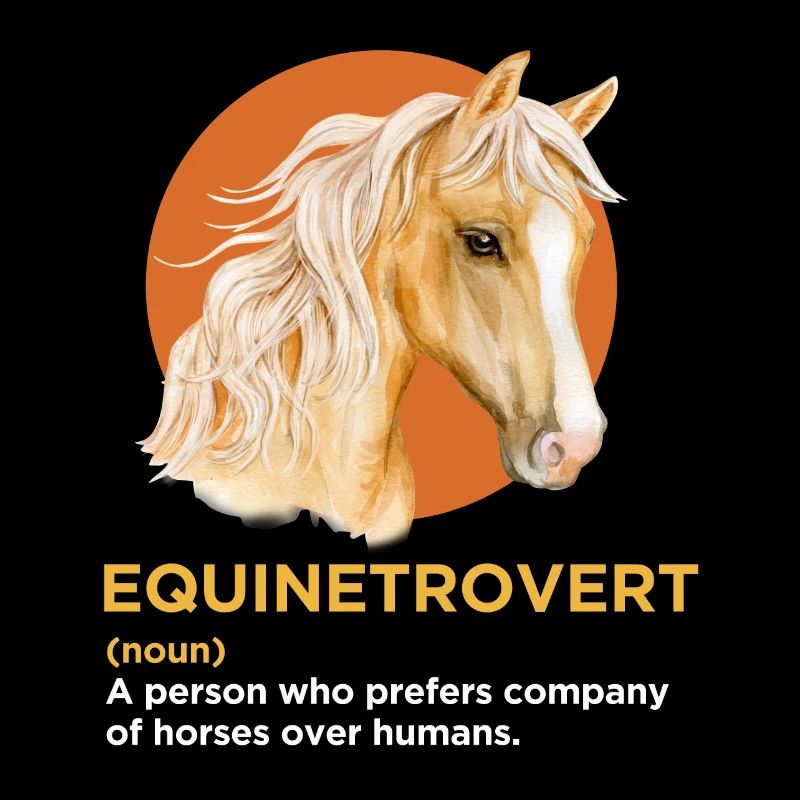 Equinetrovert Funny Horse Lover Definition