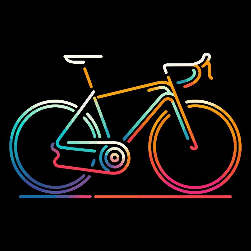 Dessin au trait de cyclisme vibrant