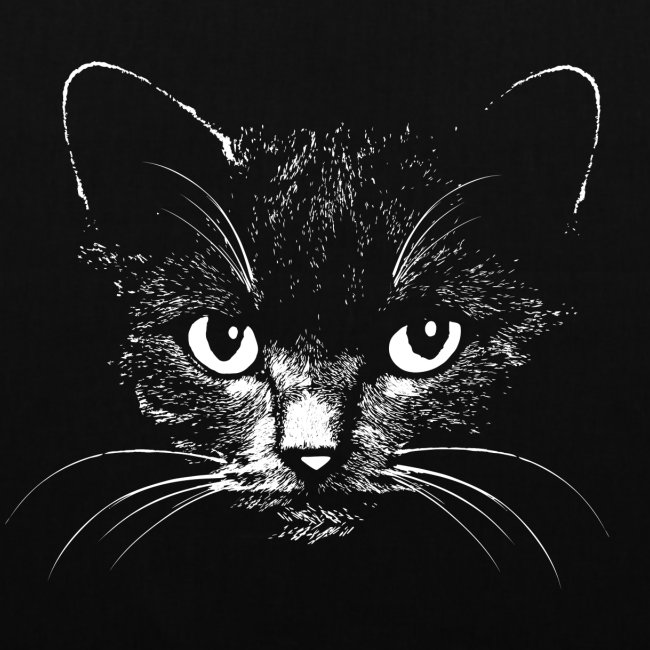 black cat - Stoffbeutel