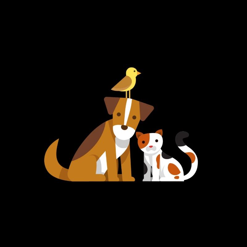 cat dog chick