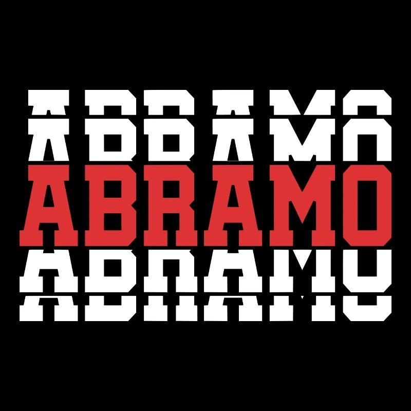 Abraham T-Shirt mit gestapeltem Text Geschenkidee