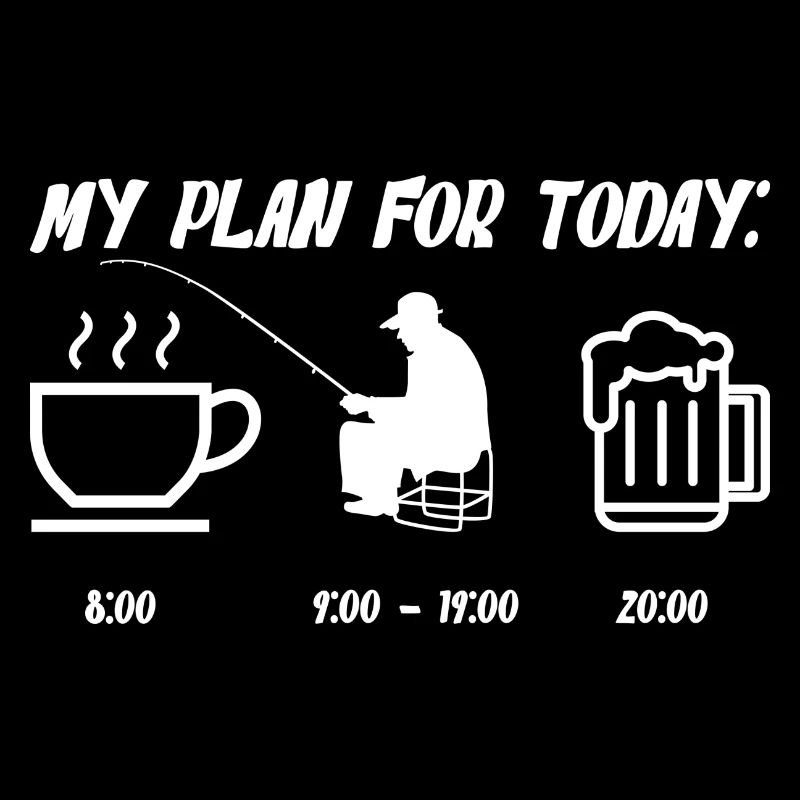 Mein Plan heute: Kaffee, Angeln & Bier