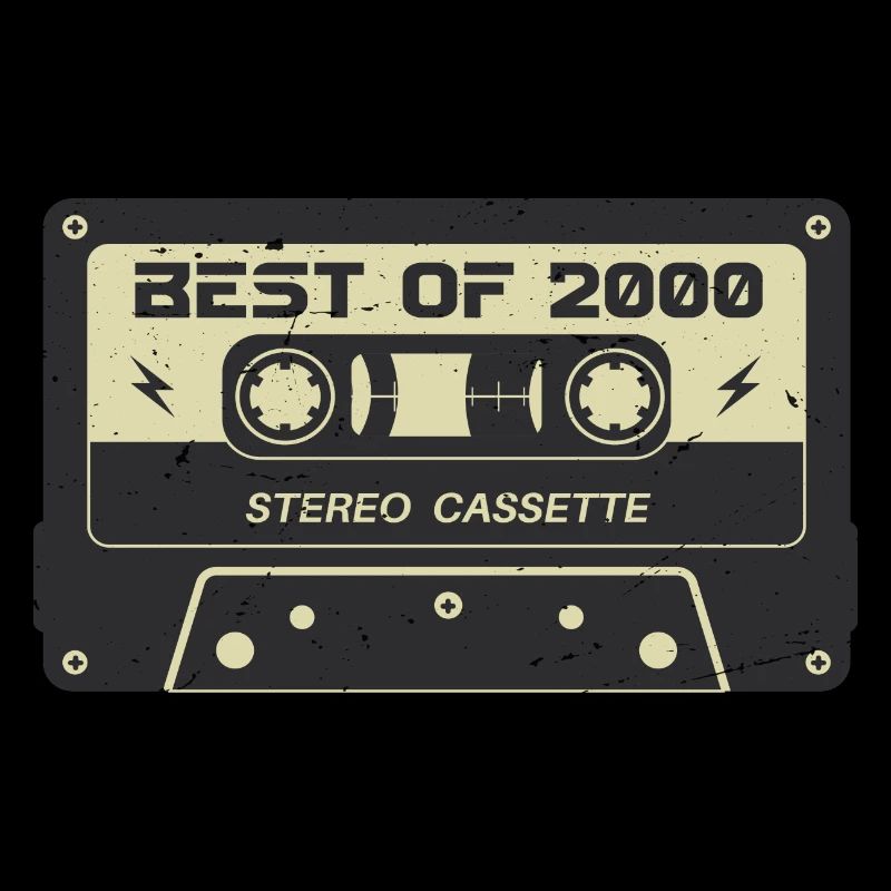 Retro Kassette 2000 vintage 2000 Geburtstag 2000