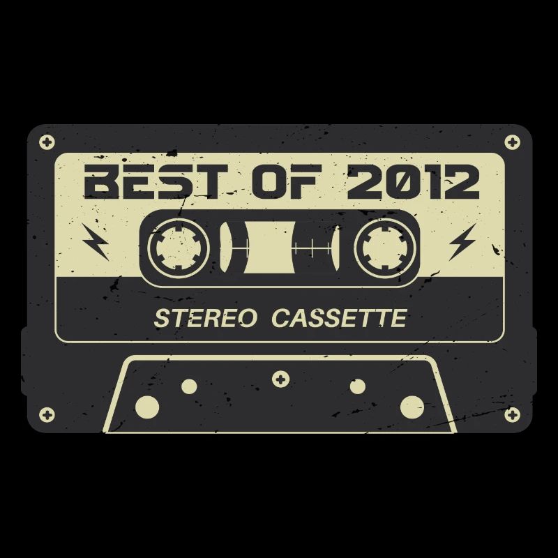 Cassette rétro 2012 millésime 2012 anniversaire 2012