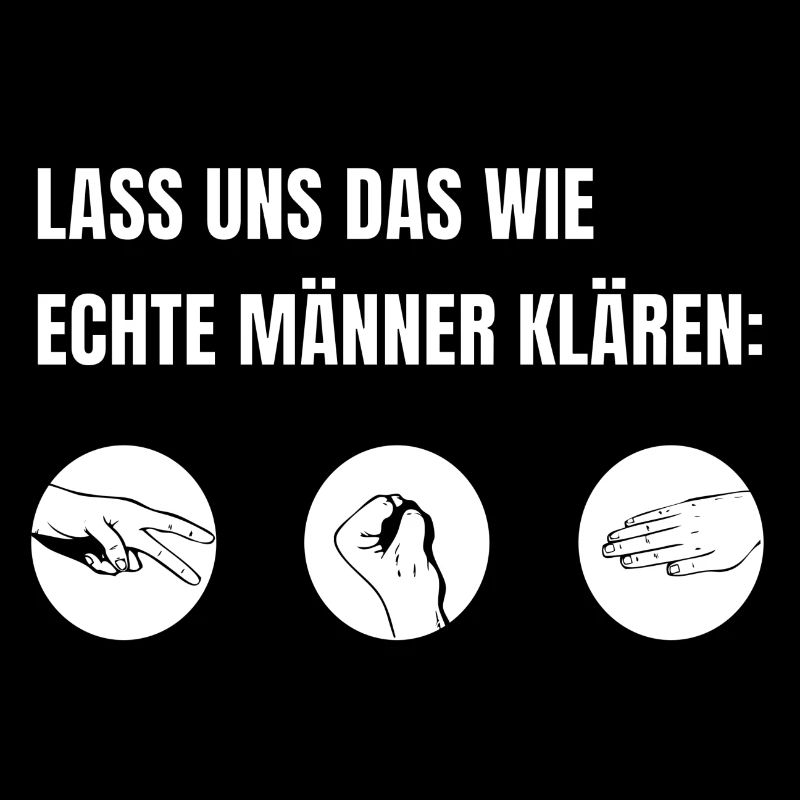Echte Männer Schere Stein Papier Schnick Schnack
