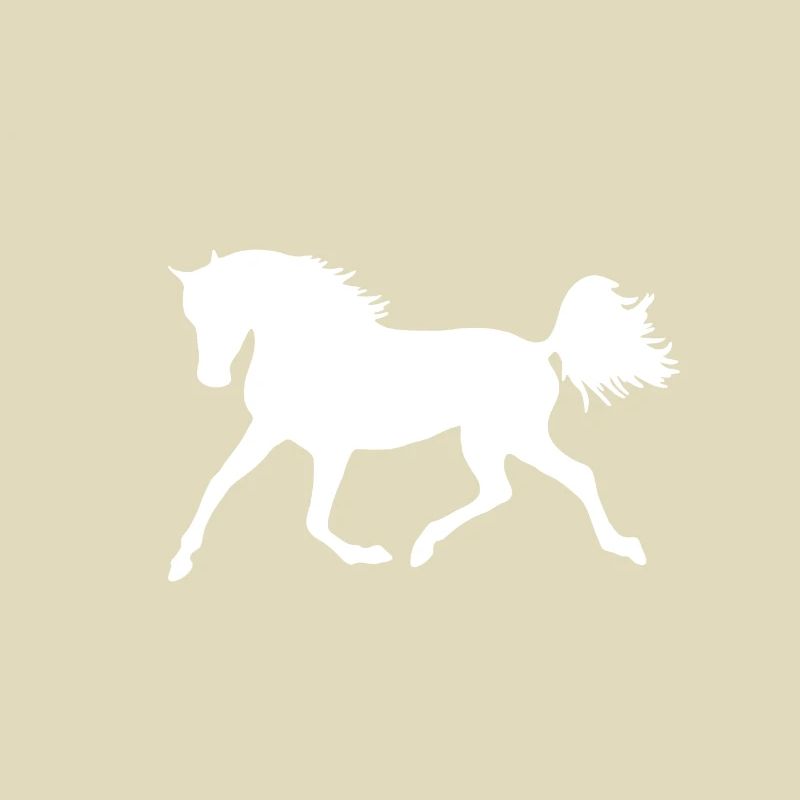 Pferd Silhouette weiß