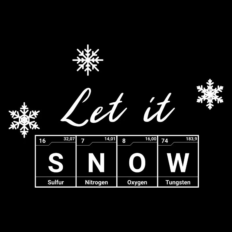 Let It SNOW - Tableau périodique chimie Noël