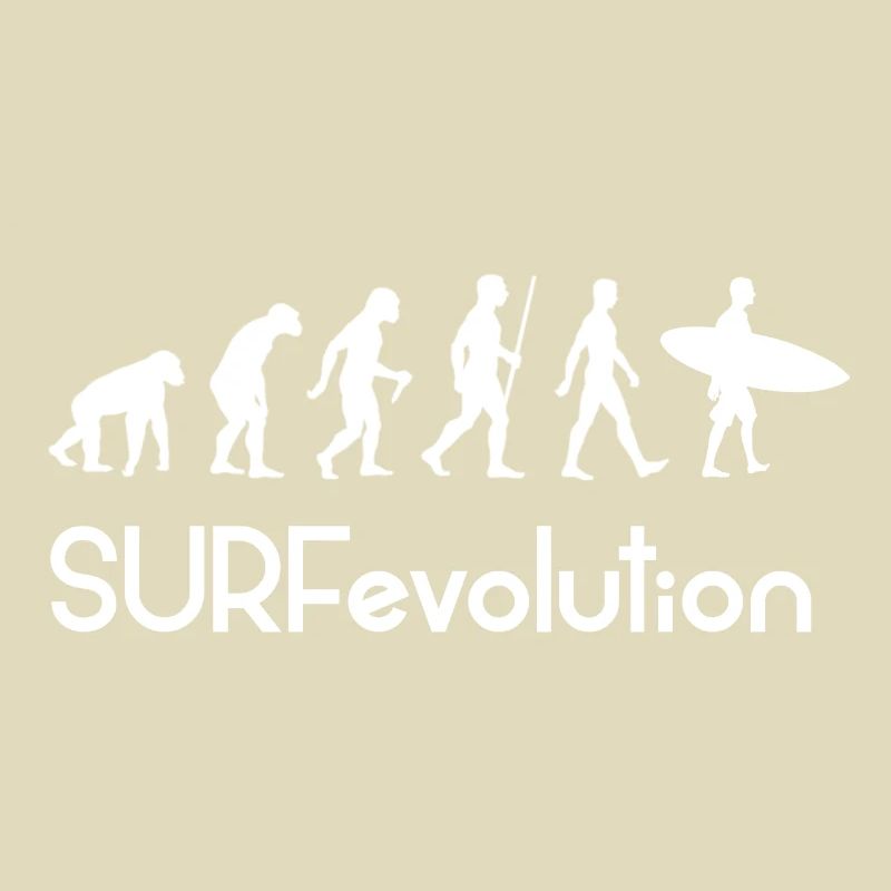 Surf evolution silhouette surf surfer
