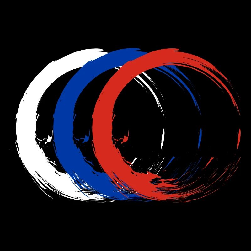 Cercle brosse drapeau russie drapeau couleurs vecteur