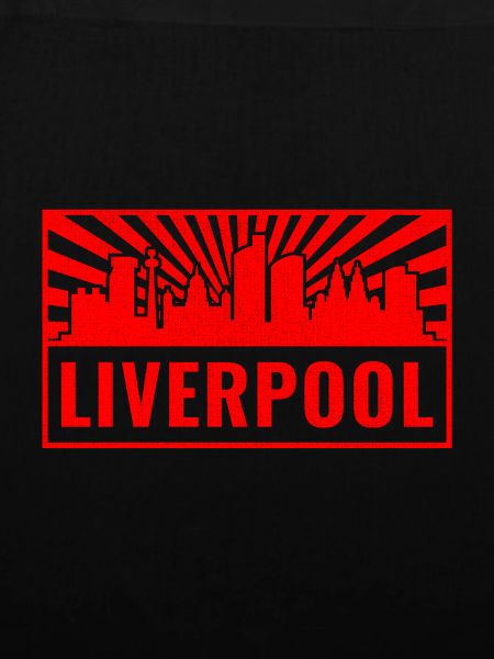 Liverpool Skyline in Red Rays