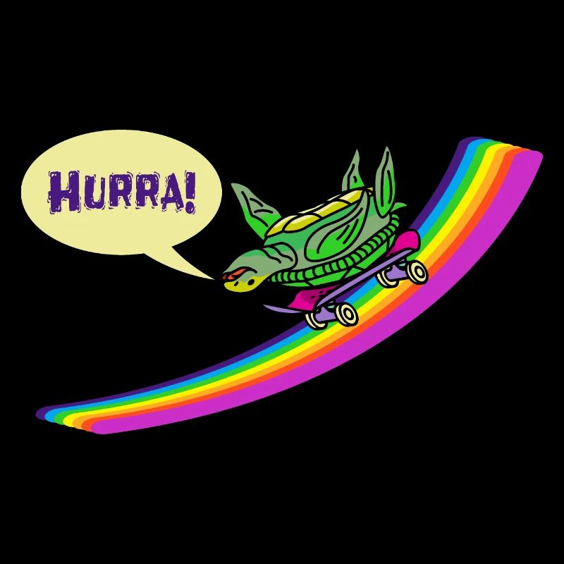 Kidcore Rainbow Turtle Skateboard Patinage