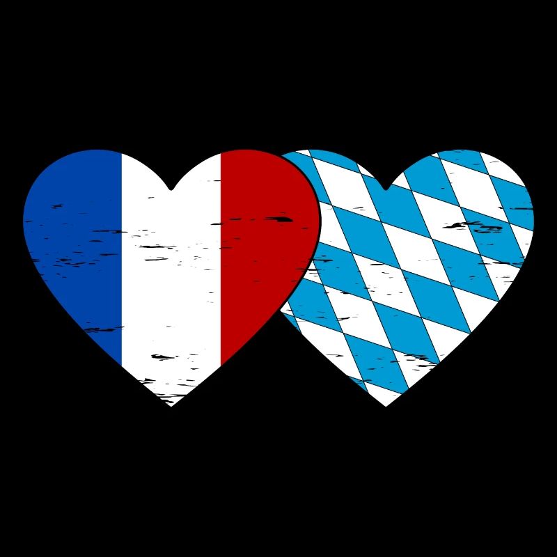 France Bavaroise Drapeau Coeur utilisé