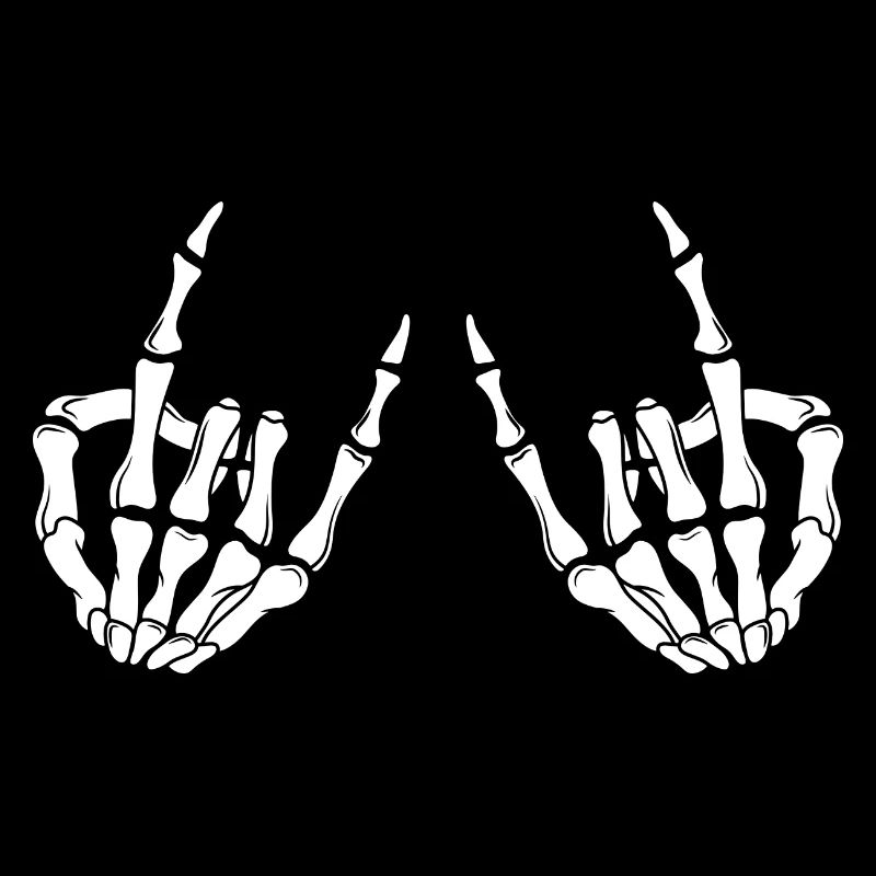 Rock On Skeleton Skelett Hände Gothic