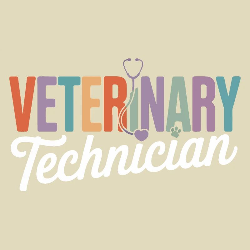 Veterinary Technician Rainbow Logo