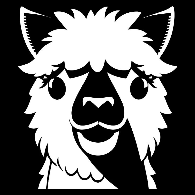 Funny Alpaca Silhouette Cheeky Fun Alpacas