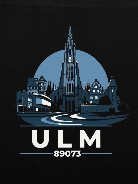 Ulm Skyline Silhouette mit Münster