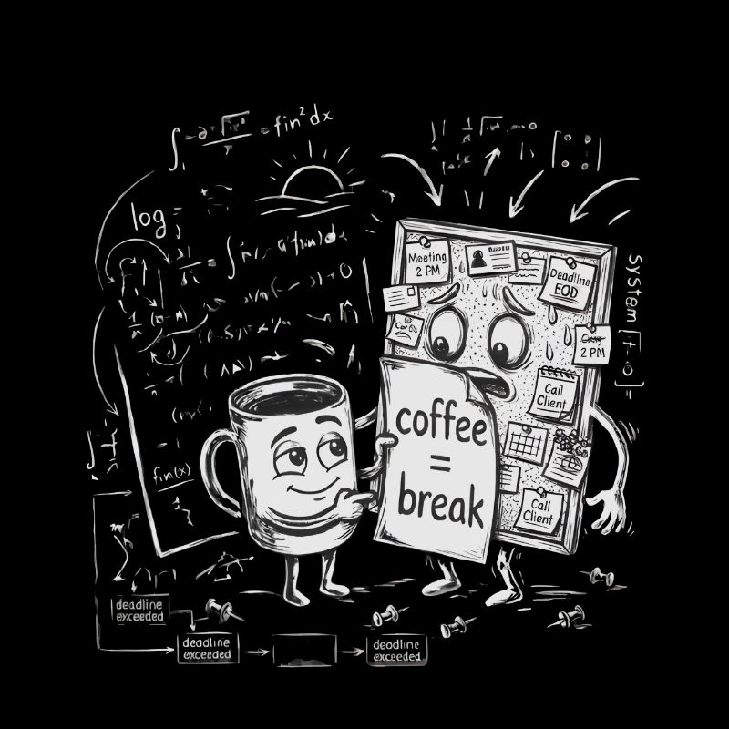 Deadline-Chaos: Coffee Break Büro Geschenk
